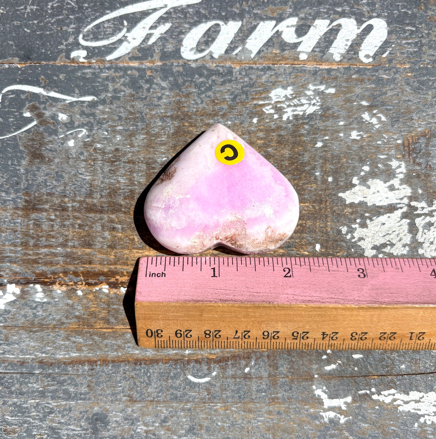 Gorgeous Pink Aragonite Heart from Pakistan | Opt C