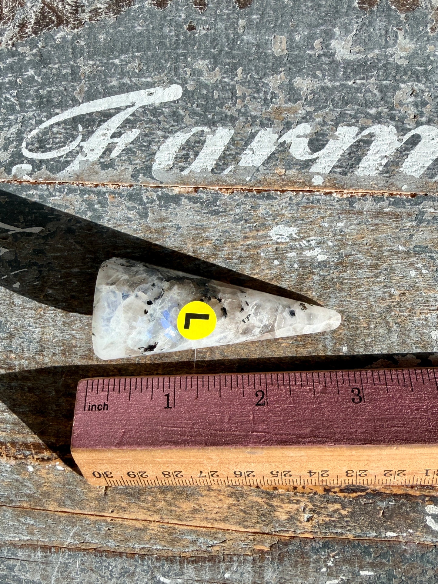 Flashy Rainbow Moonstone Ring Holder | Opt L