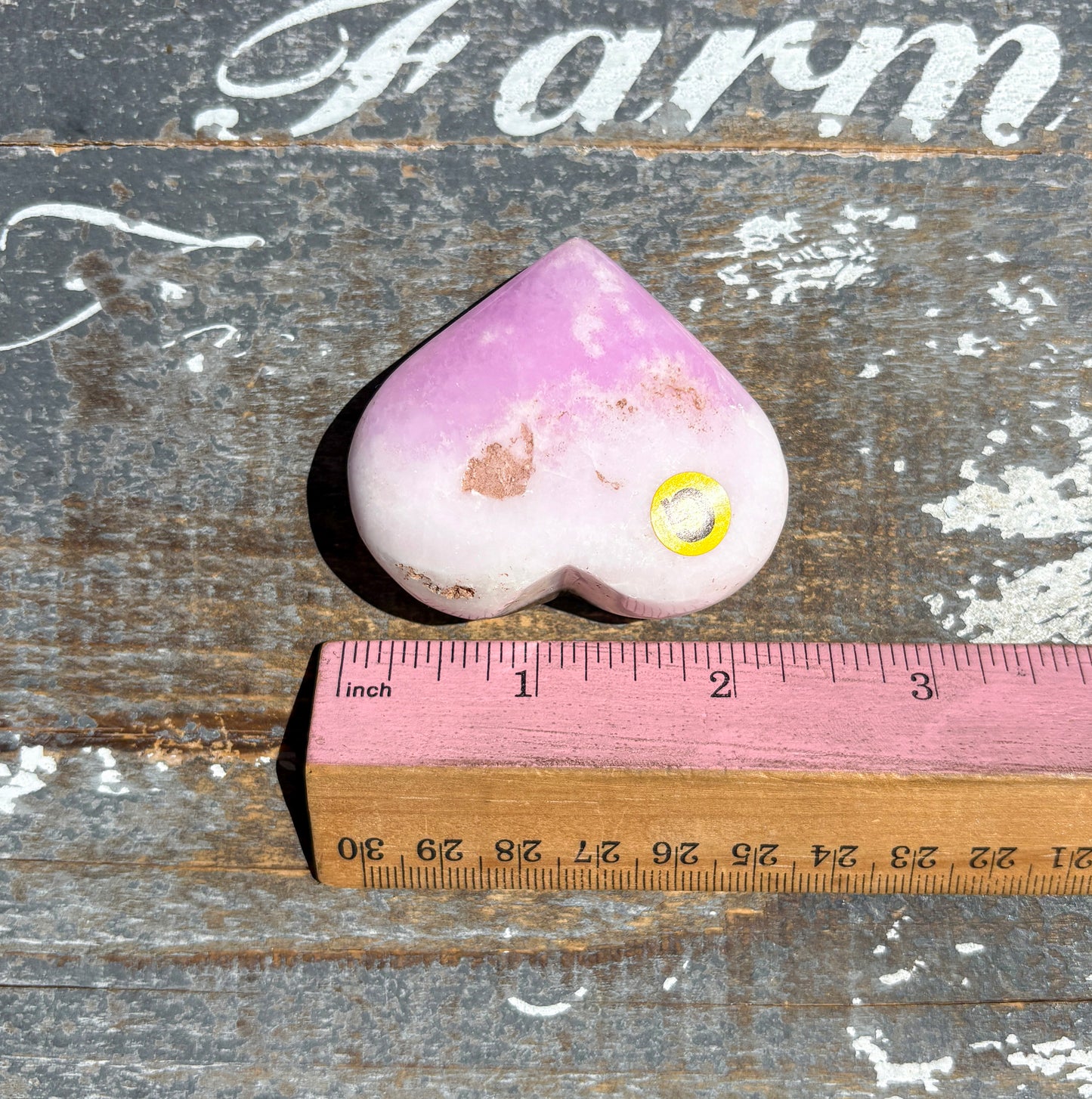 Gorgeous Pink Aragonite Heart from Pakistan | Opt G