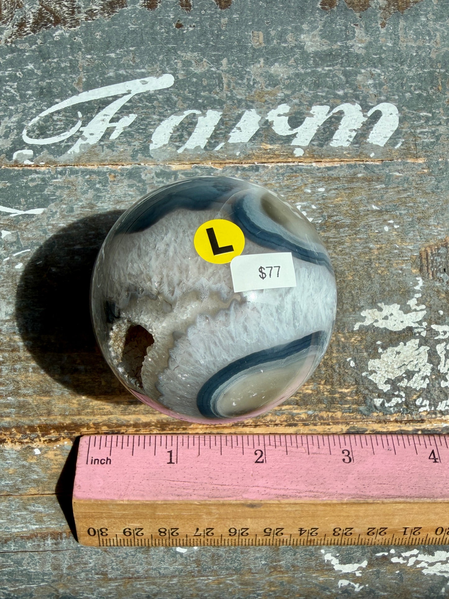 Gorgeous Banded Agate Sphere | Opt L