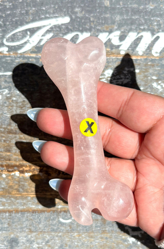 Adorable Rose Quartz Bone | X