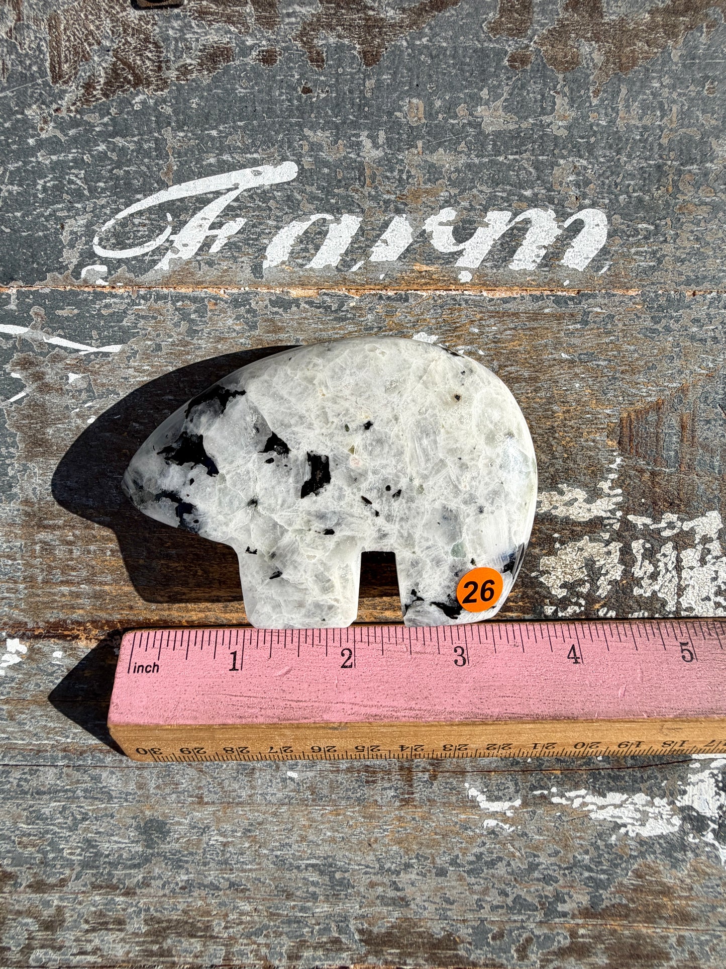 Adorable Rainbow Moonstone Bear | India | Opt 26