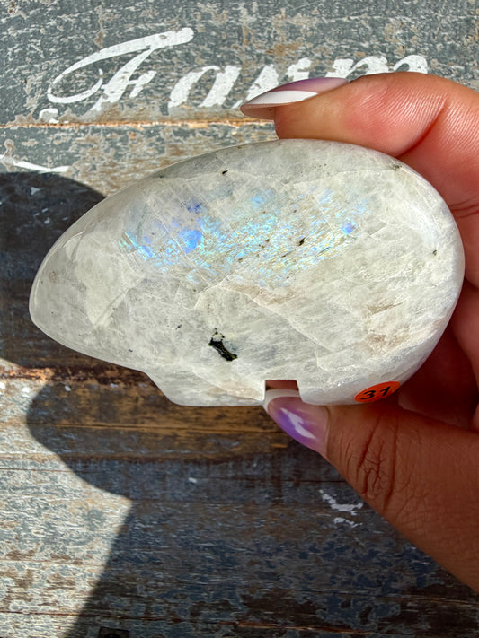 Adorable Rainbow Moonstone Bear | India | Opt 31