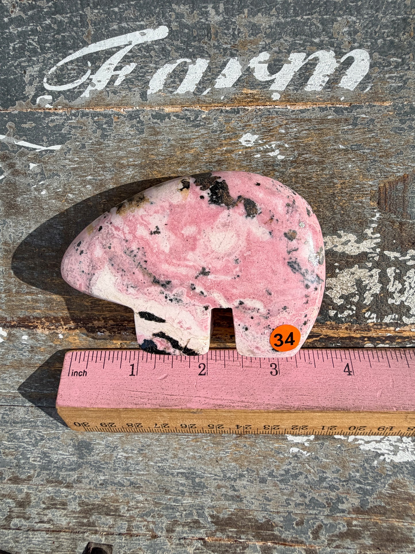 Adorable Pink Rhodonite Bear | Peru | Opt 34