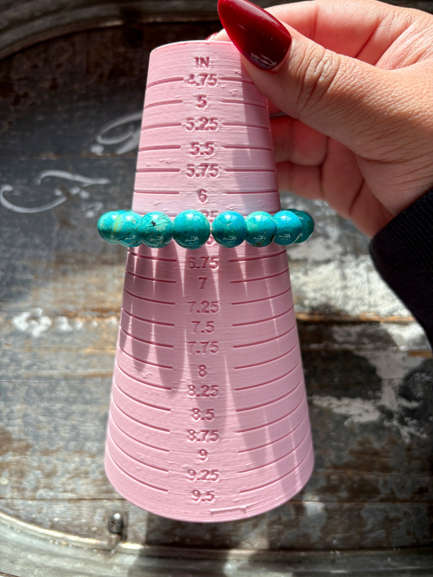 Gorgeous RARE Chrysocolla & Malachite Bead Bracelet | 10mm
