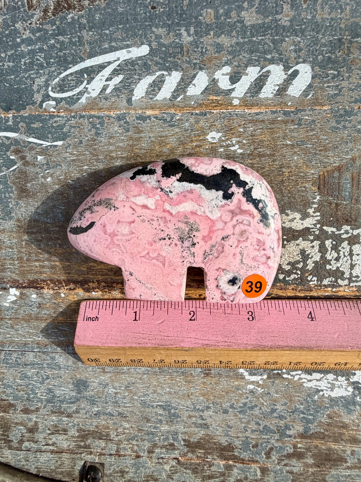 Adorable Pink Rhodonite Bear | Peru | Opt 39