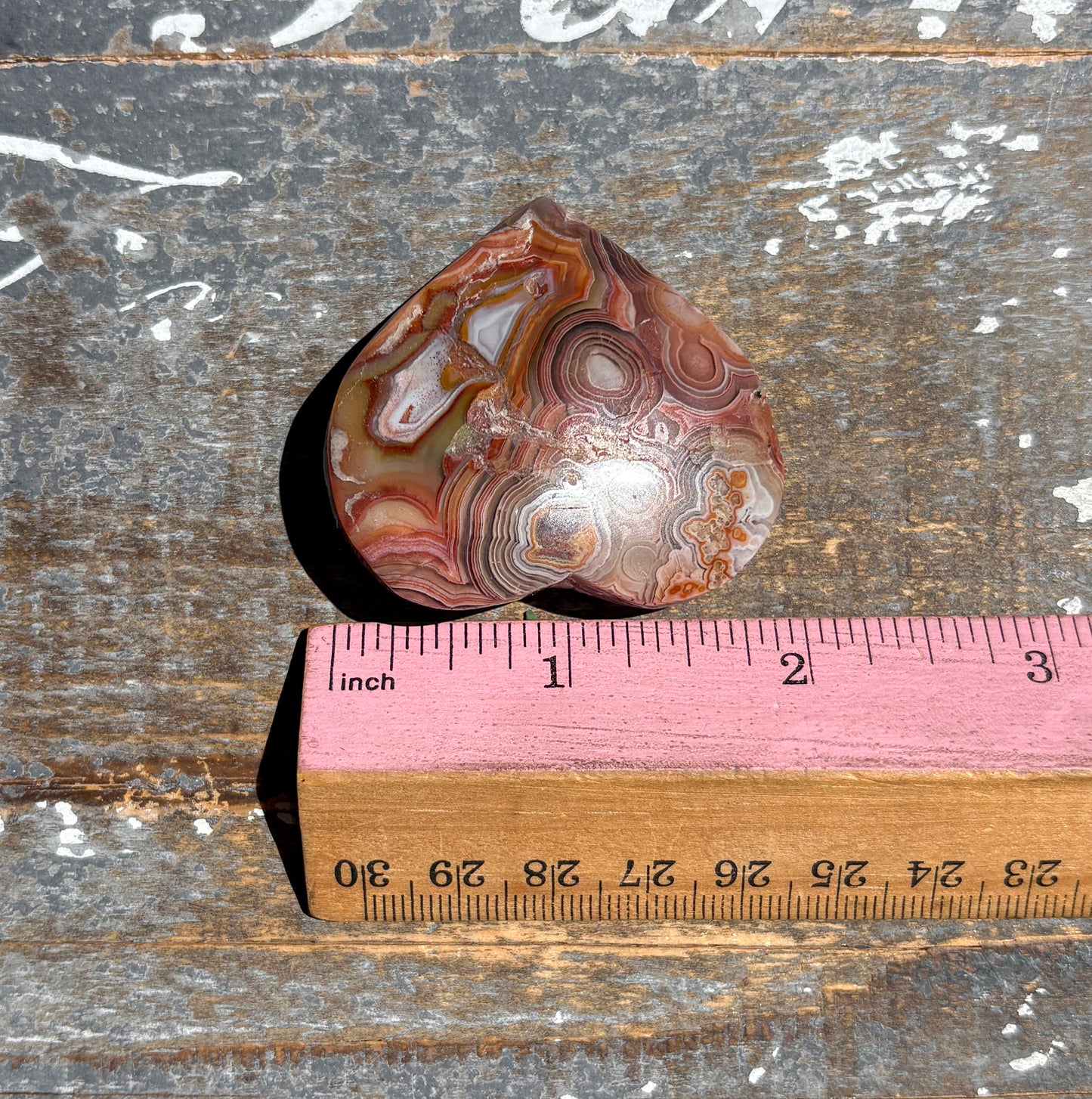 Gorgeous High Quality Crazy Lace Agate Heart from Mexico | I