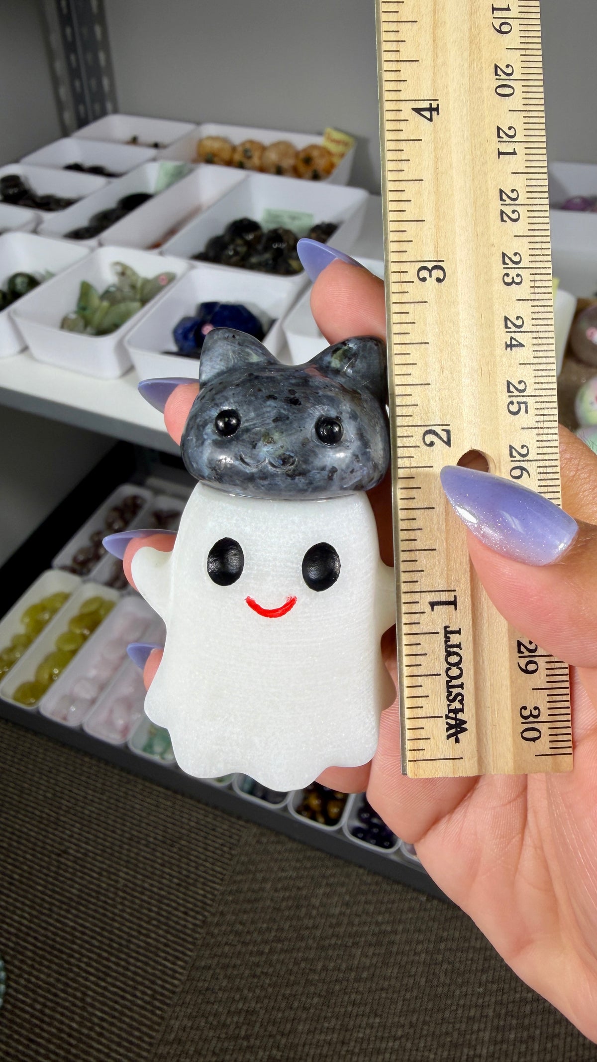 Adorable Ghost with Larvikite Kitty | Opt 4