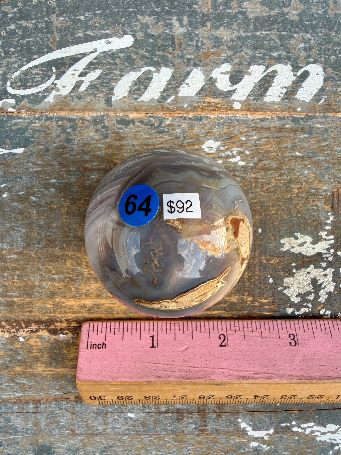 Gorgeous Swazi Agate Sphere (DRUZY) | Opt 64