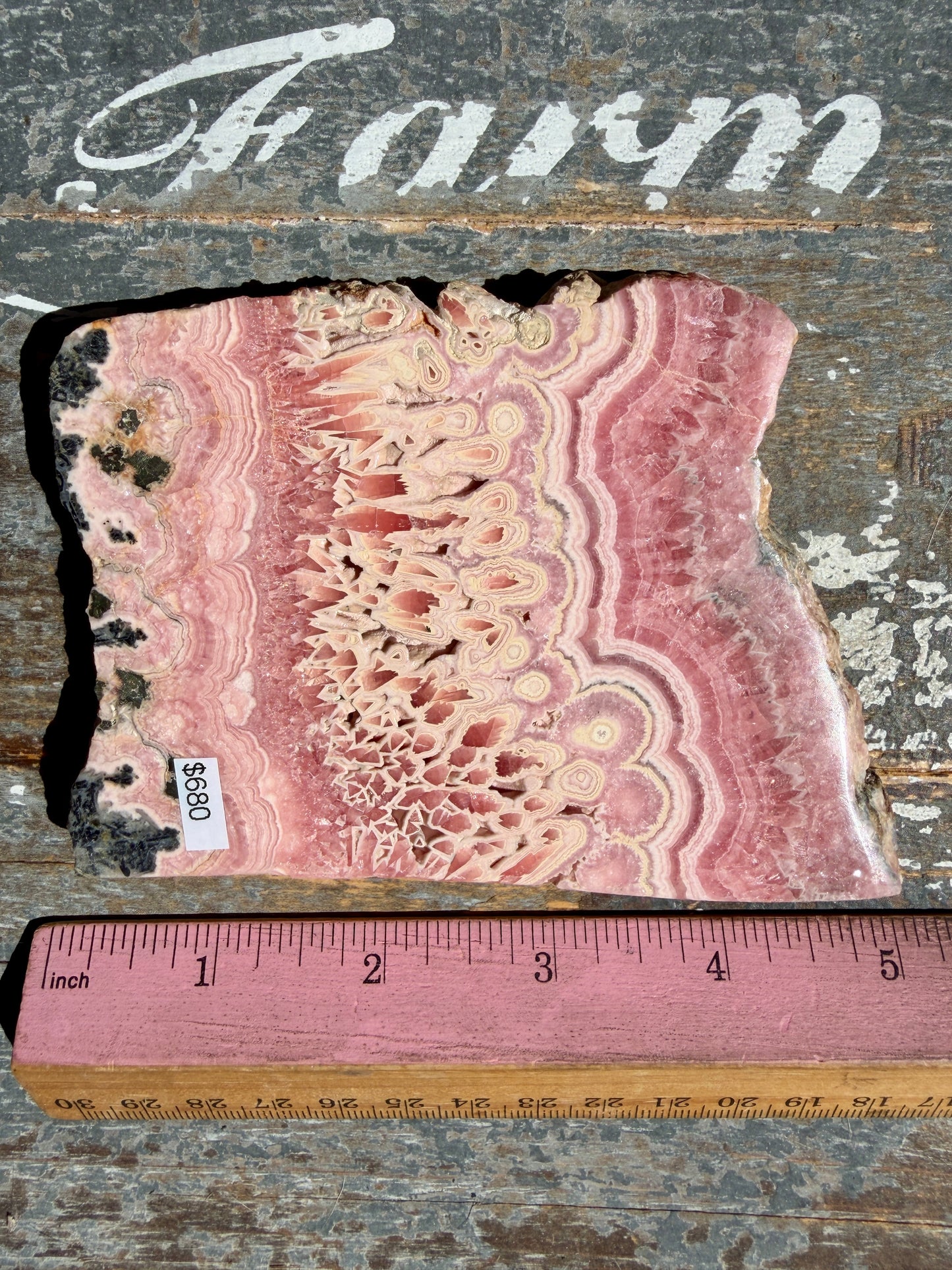Gorgeous High Quality Rhodochrosite Slab from Argentina
