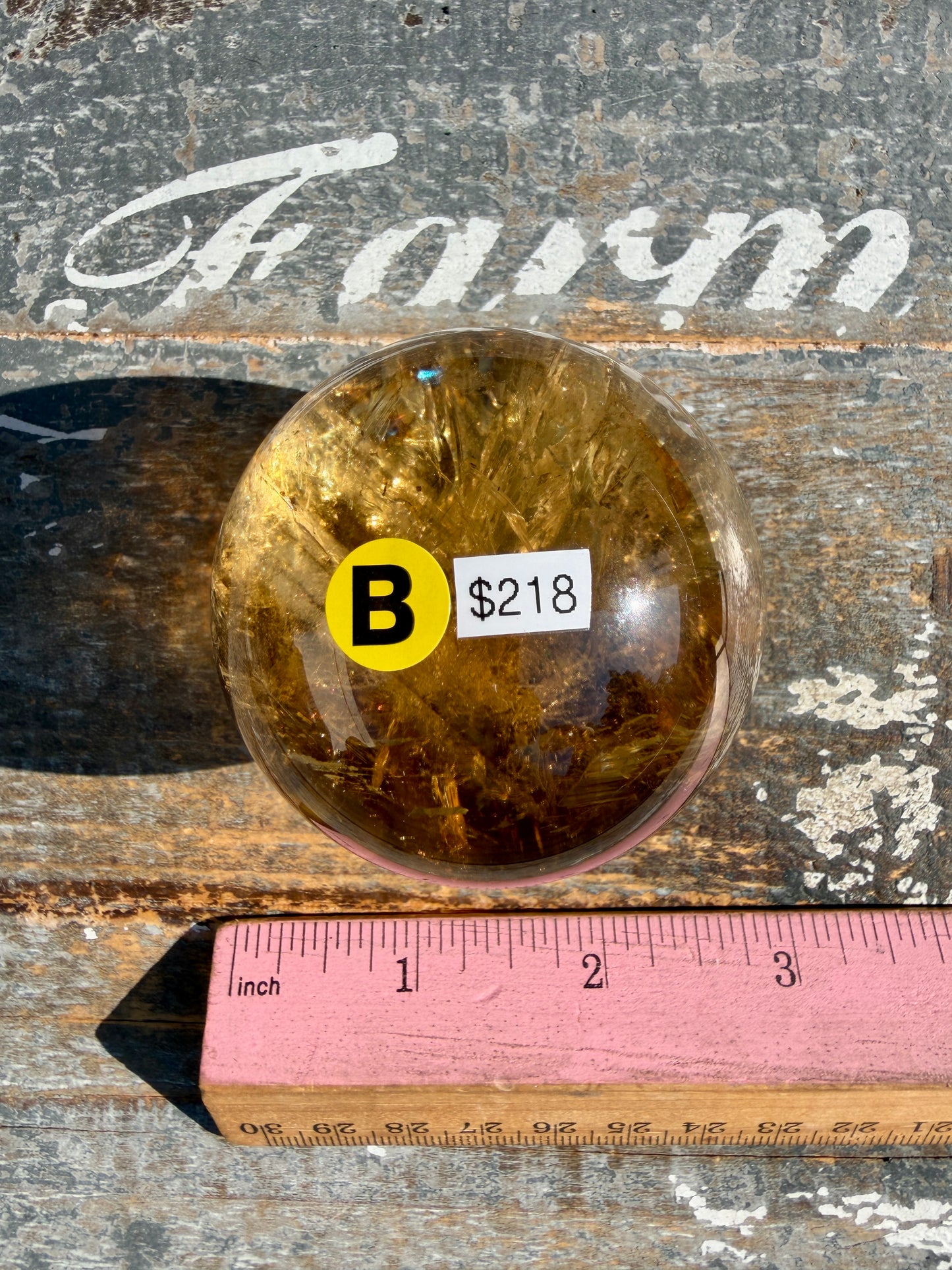 Gorgeous Natural Citrine Sphere from the Congo | Opt B