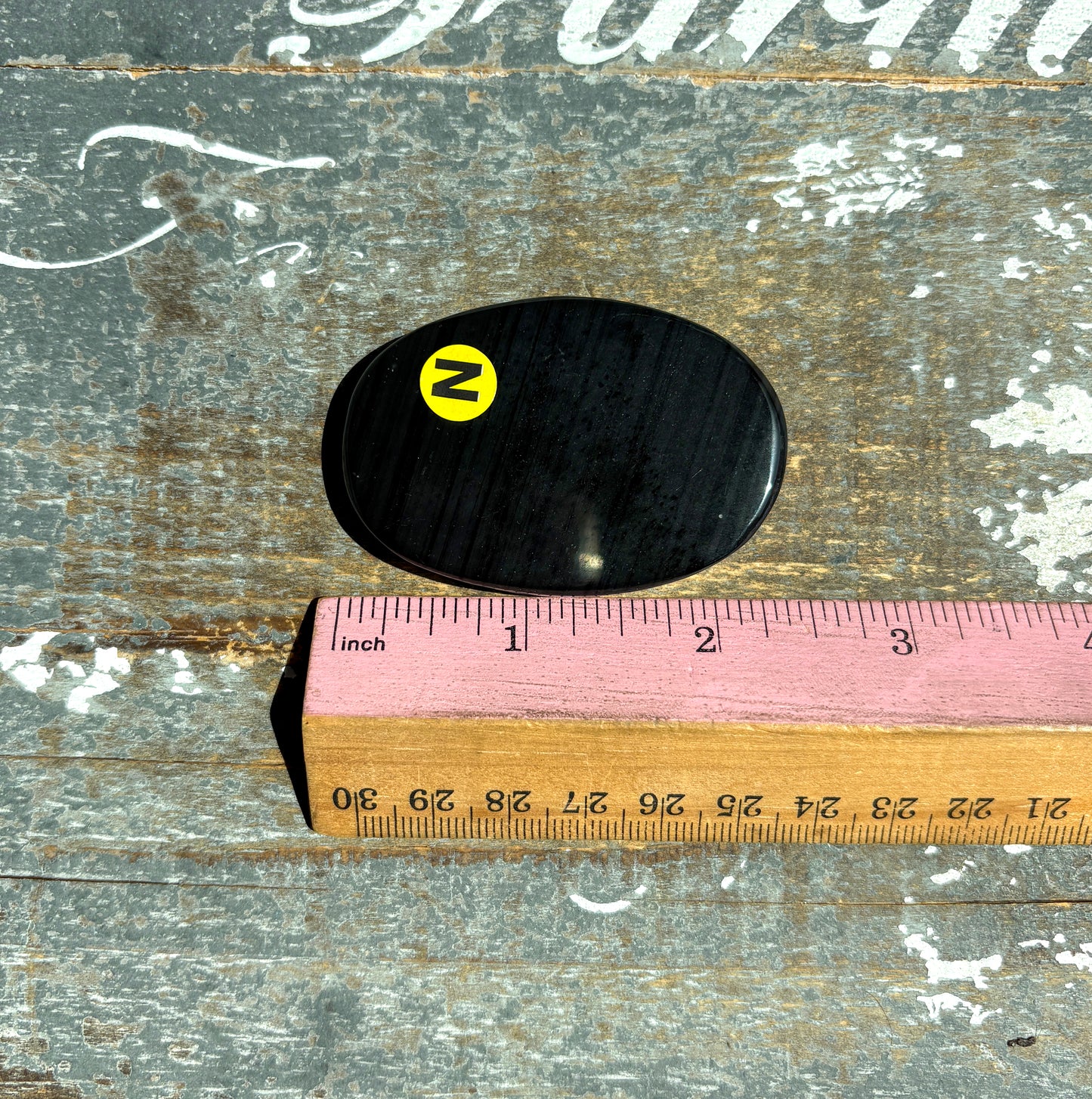 Gorgeous Midnight Lace Obsidian Palm Stone from Armenia | N