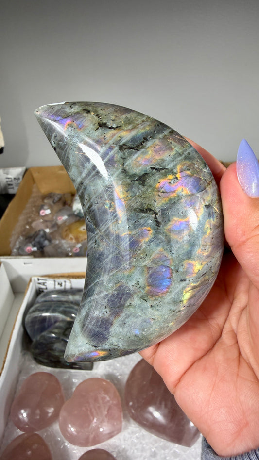 Gorgeous Labradorite Moon | Opt 2