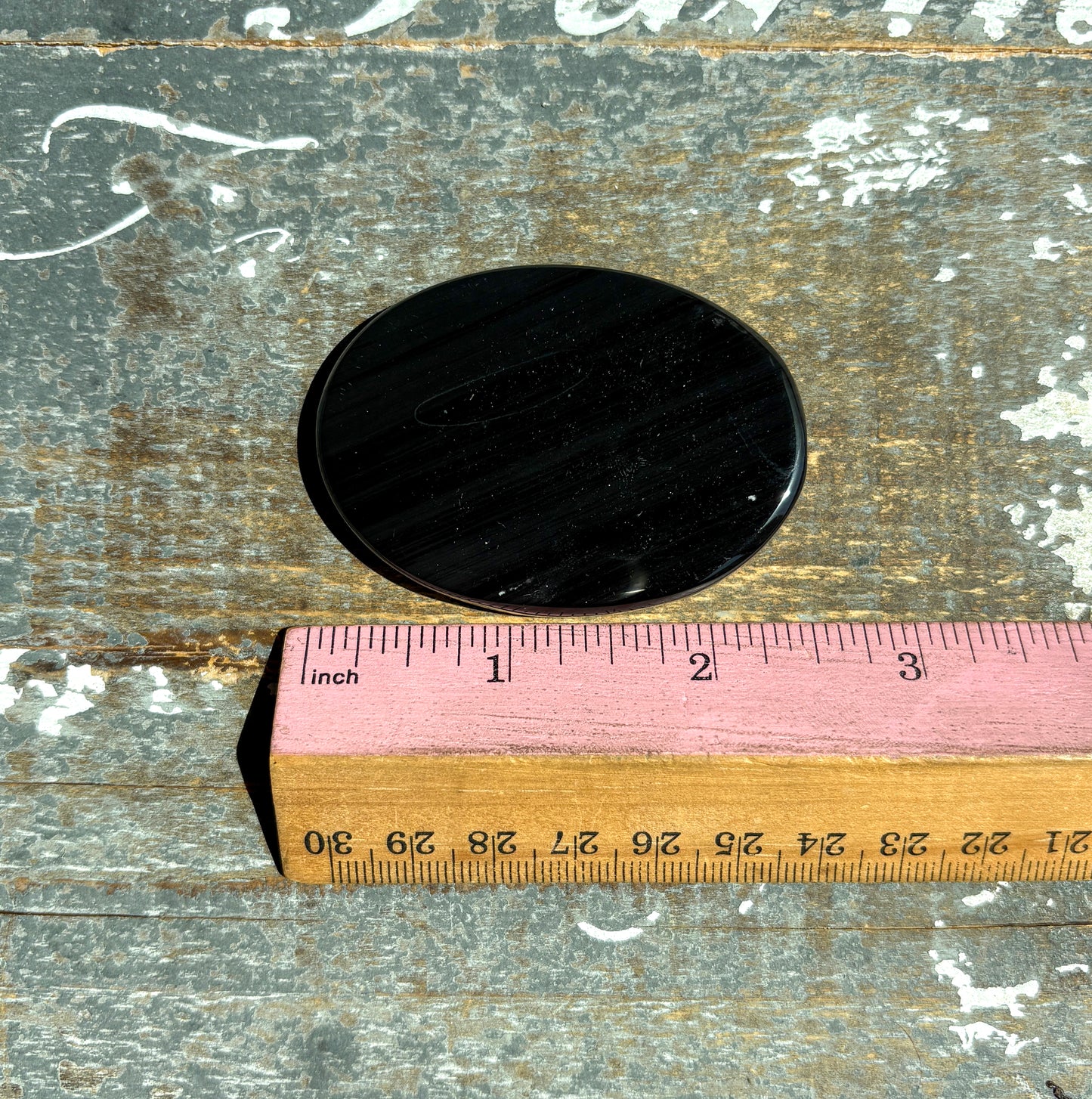 Gorgeous Midnight Lace Obsidian Palm Stone from Armenia |