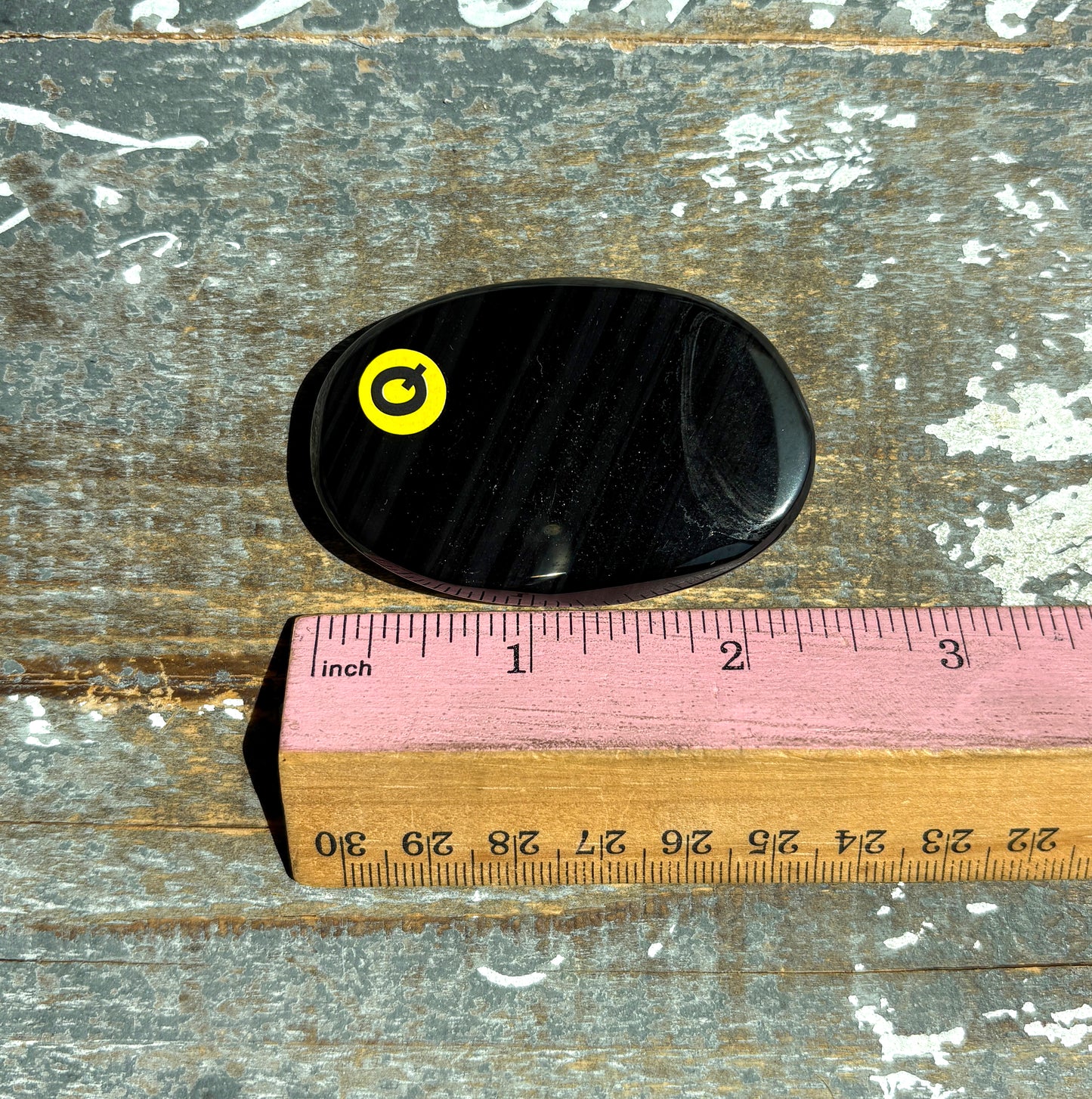 Gorgeous Midnight Lace Obsidian Palm Stone from Armenia | Q