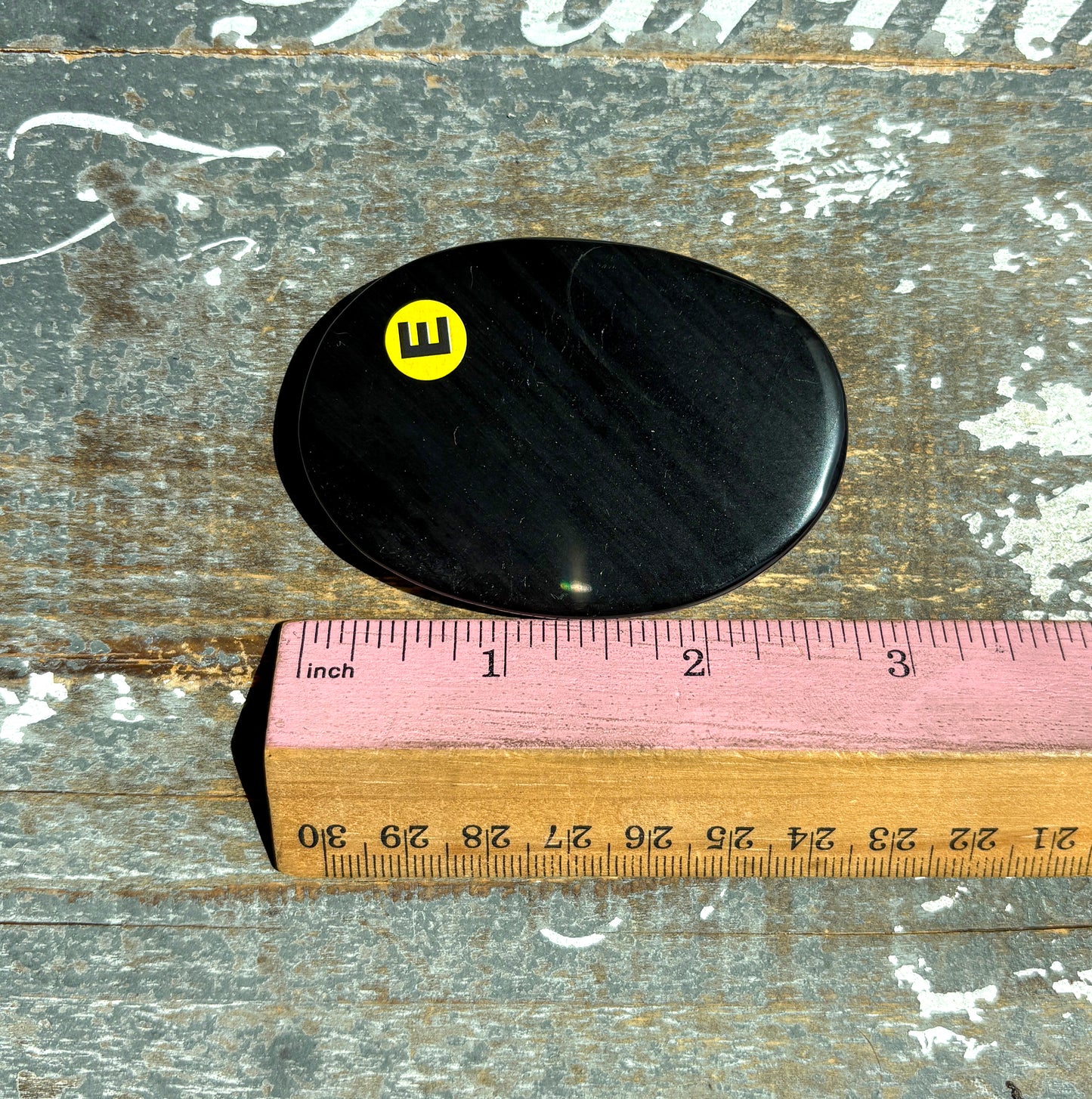 Gorgeous Midnight Lace Obsidian Palm Stone from Armenia | E