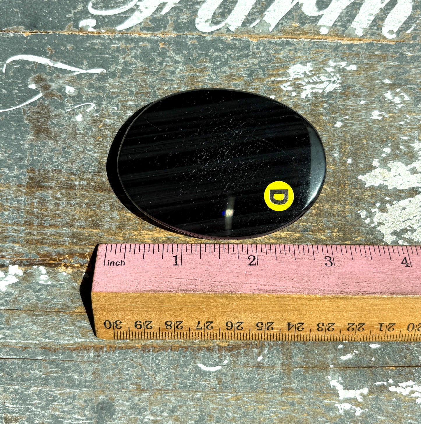 Gorgeous Midnight Lace Obsidian Palm Stone from Armenia | D