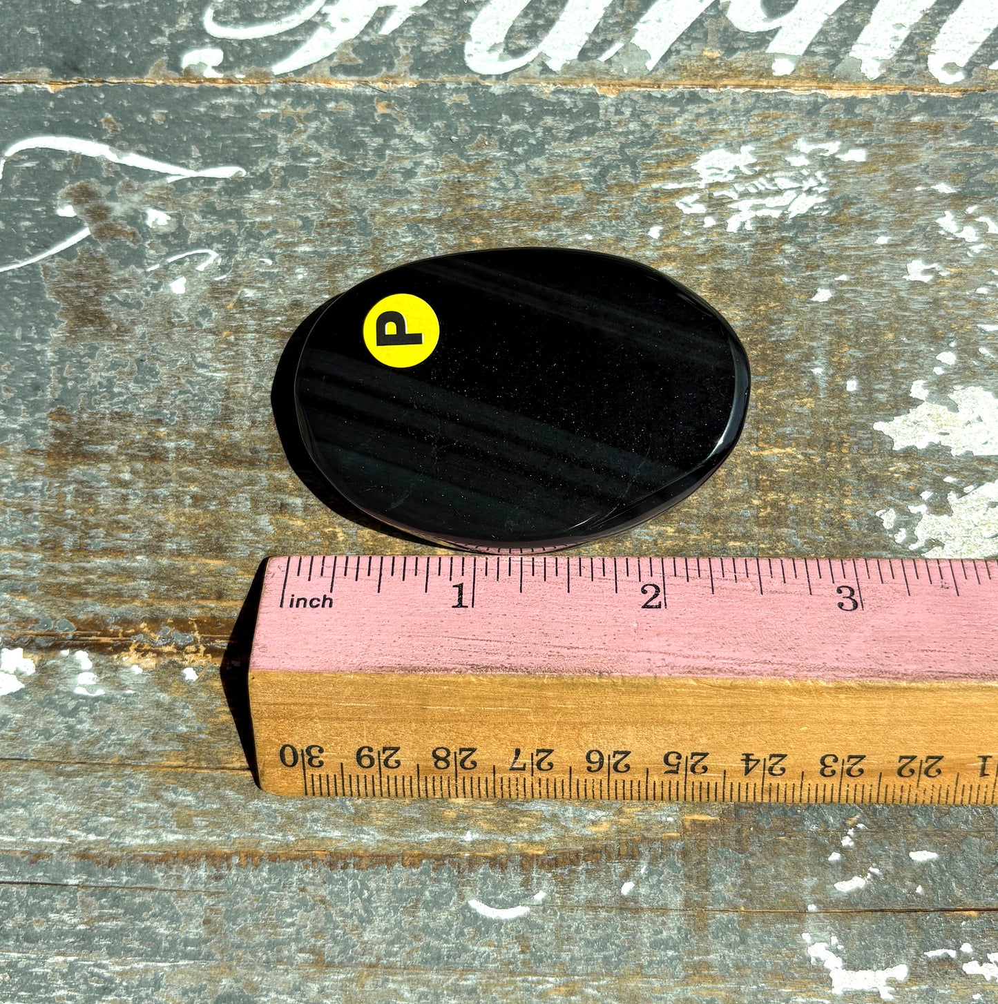 Gorgeous Midnight Lace Obsidian Palm Stone from Armenia | P
