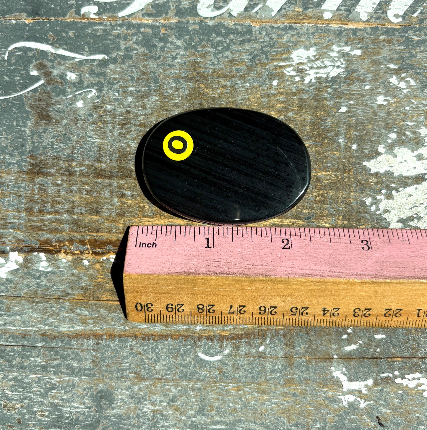 Gorgeous Midnight Lace Obsidian Palm Stone from Armenia | O
