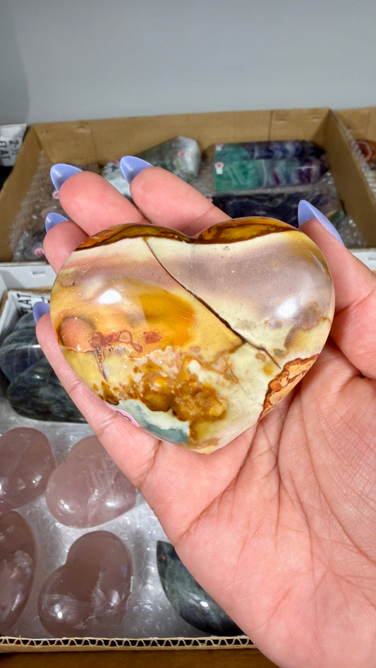 Gorgeous Polychrome Jasper Heart | Opt 38