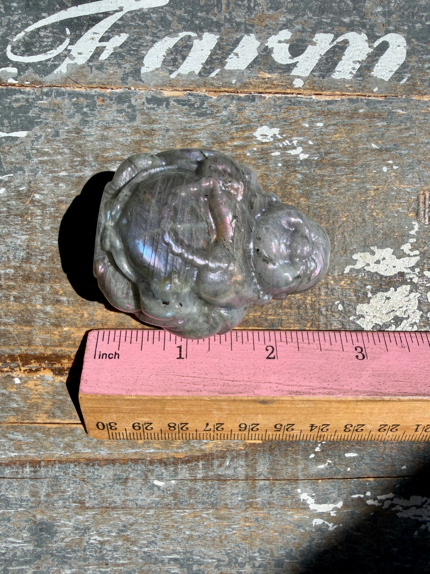 Gorgeous Labradorite Buddha | Opt Q