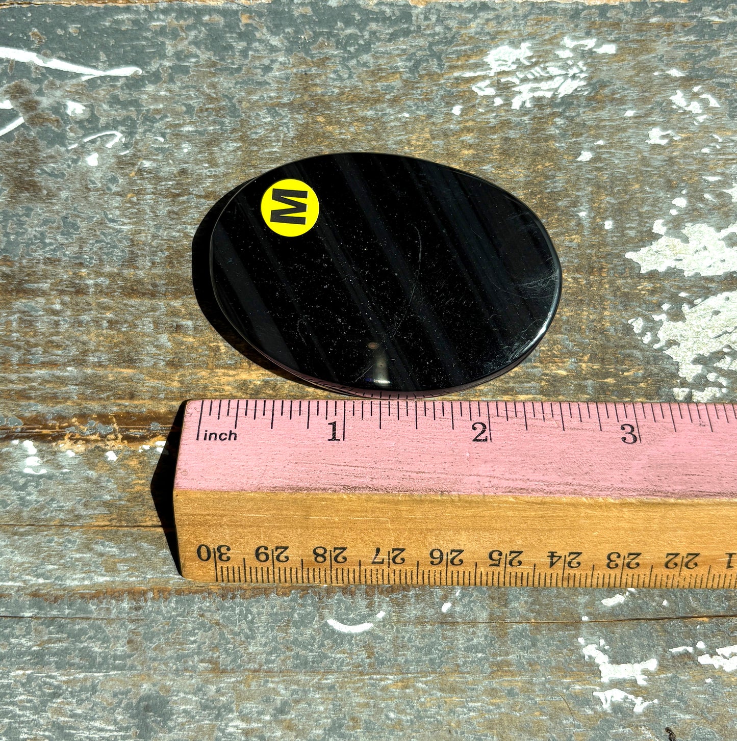 Gorgeous Midnight Lace Obsidian Palm Stone from Armenia | M