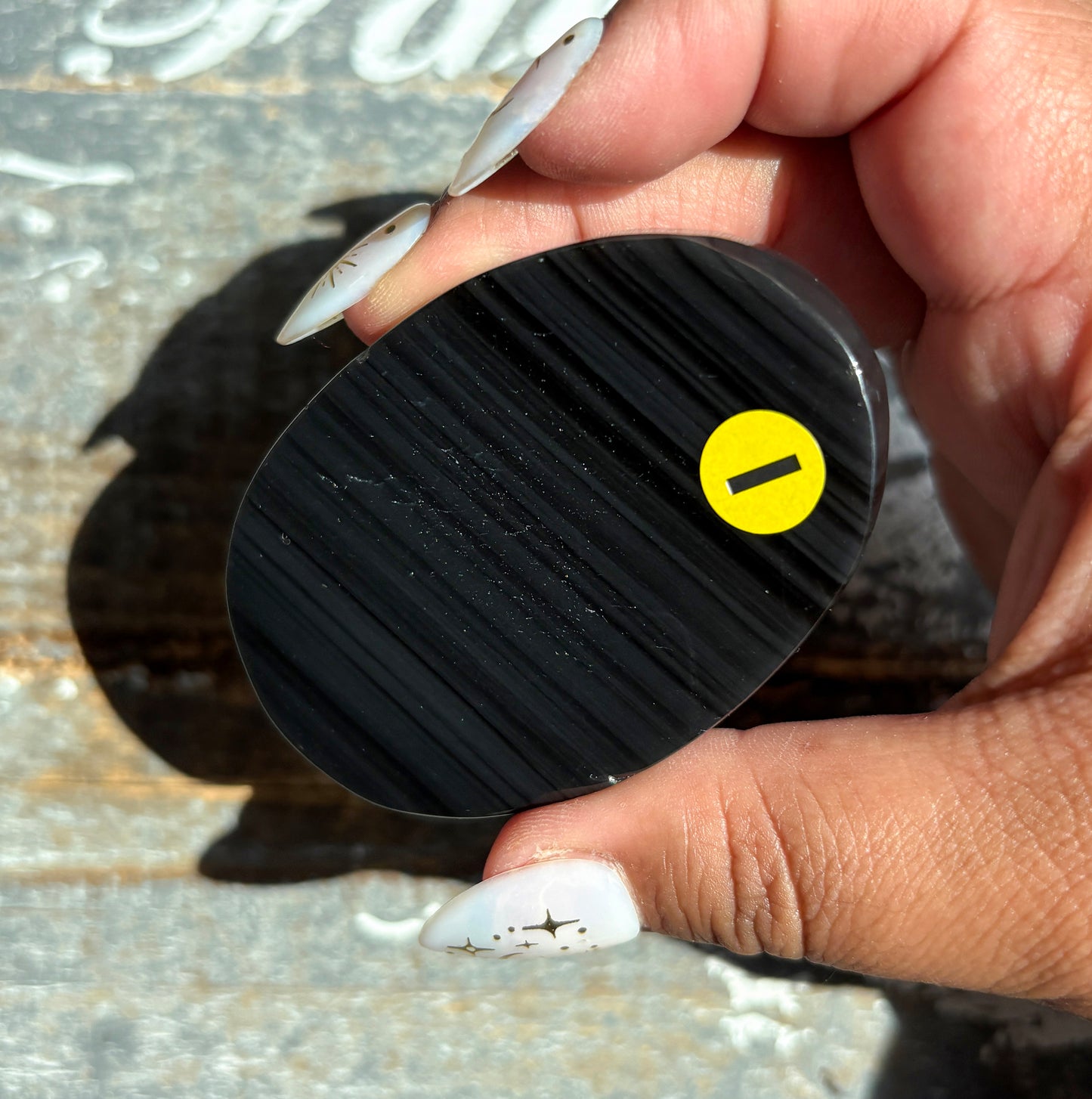 Gorgeous Midnight Lace Obsidian Palm Stone from Armenia | I