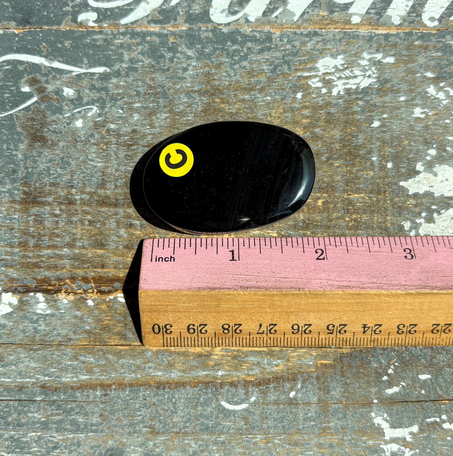 Gorgeous Midnight Lace Obsidian Palm Stone from Armenia | C