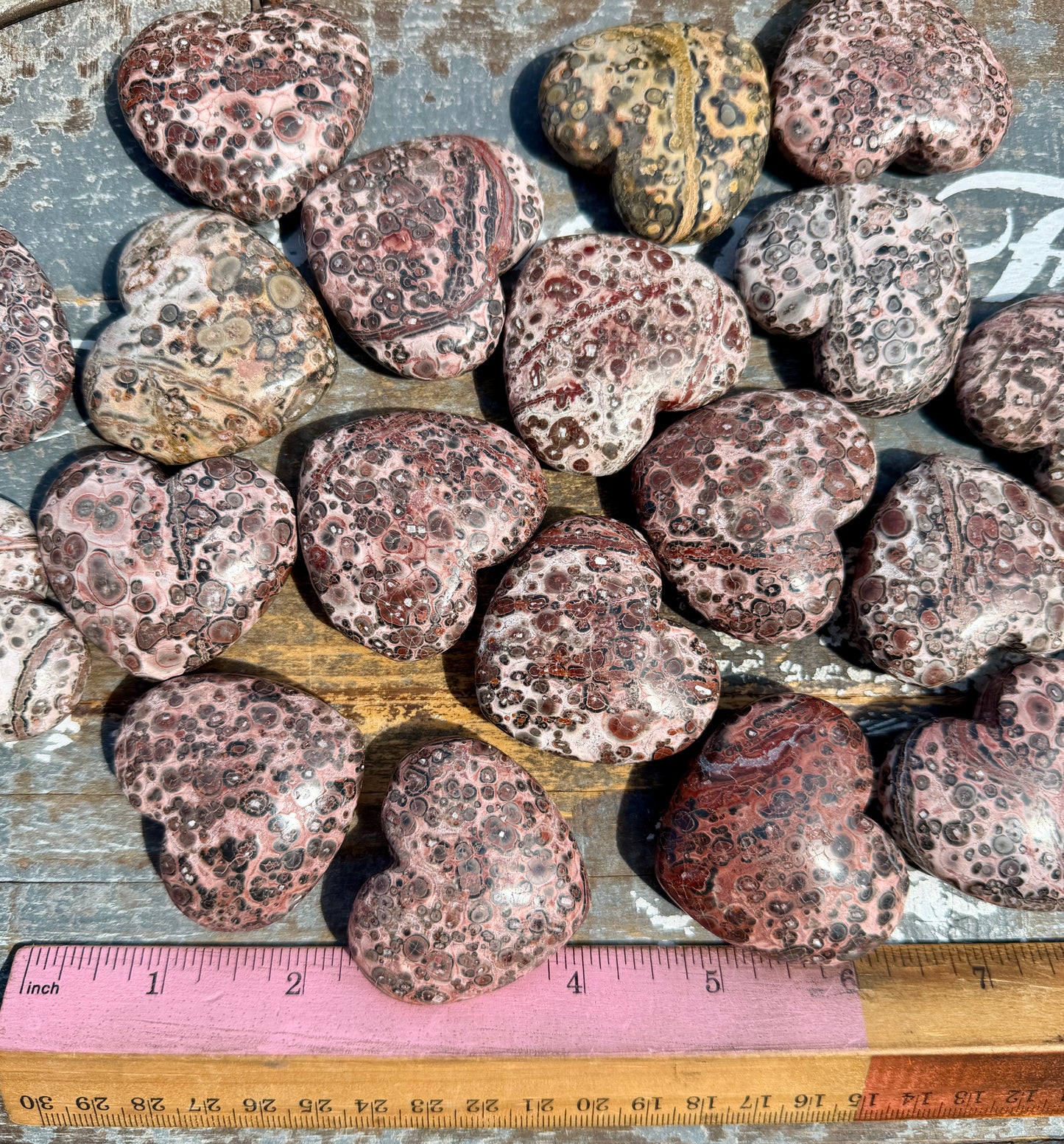 One (1) Leopard Skin Jasper Heart | Intuitively Chosen