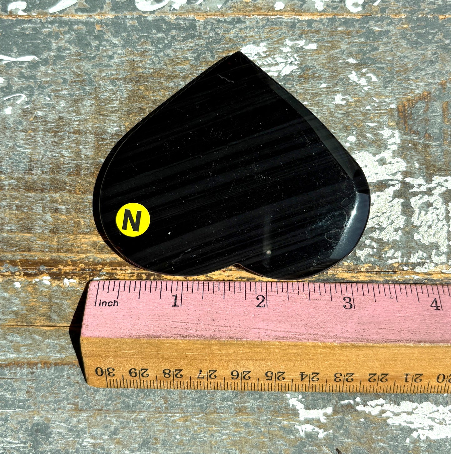 Gorgeous Midnight Lace Obsidian Heart from Armenia | N