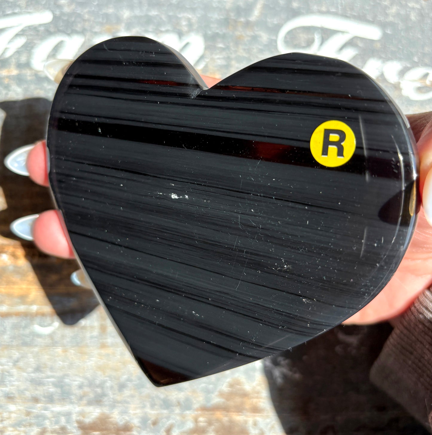 Gorgeous Midnight Lace Obsidian Heart from Armenia | R