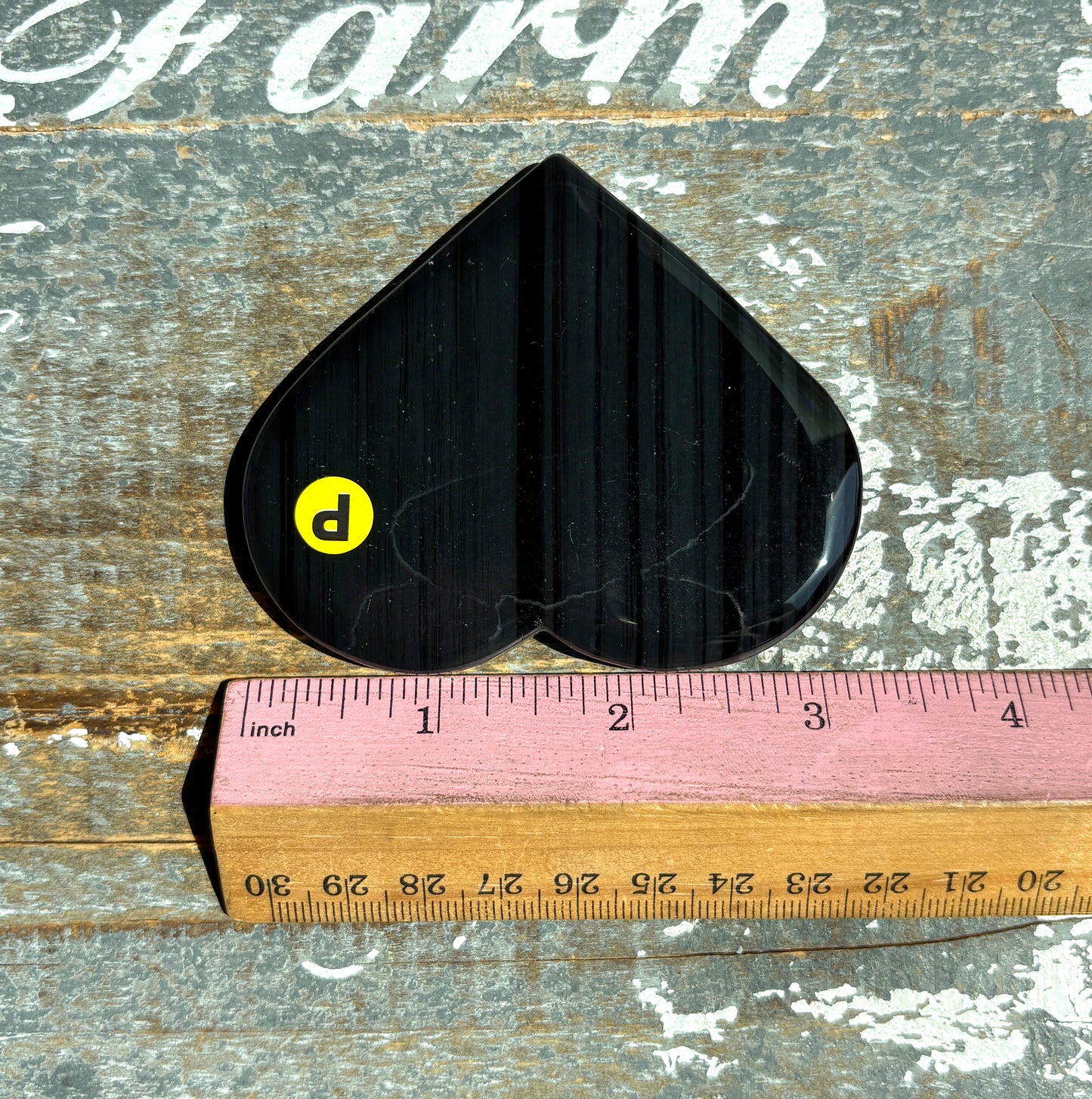 Gorgeous Midnight Lace Obsidian Heart from Armenia | P