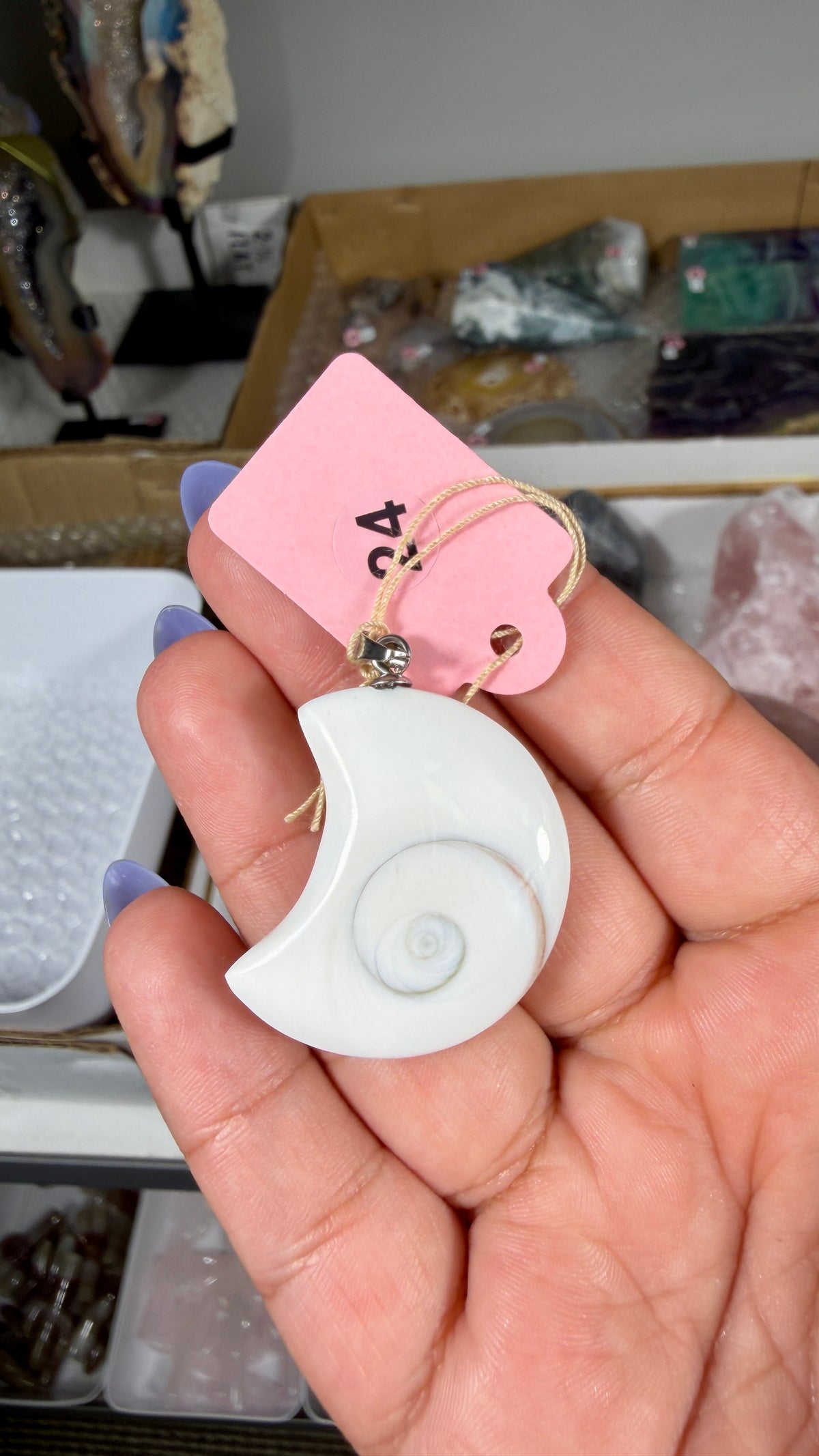 Shell Moon Pendant | Opt 24