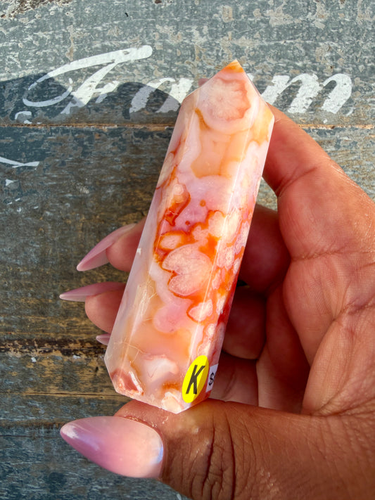 Gorgeous High Quality Carnelian & Flower Agate Tower | Madagascar | Opt K