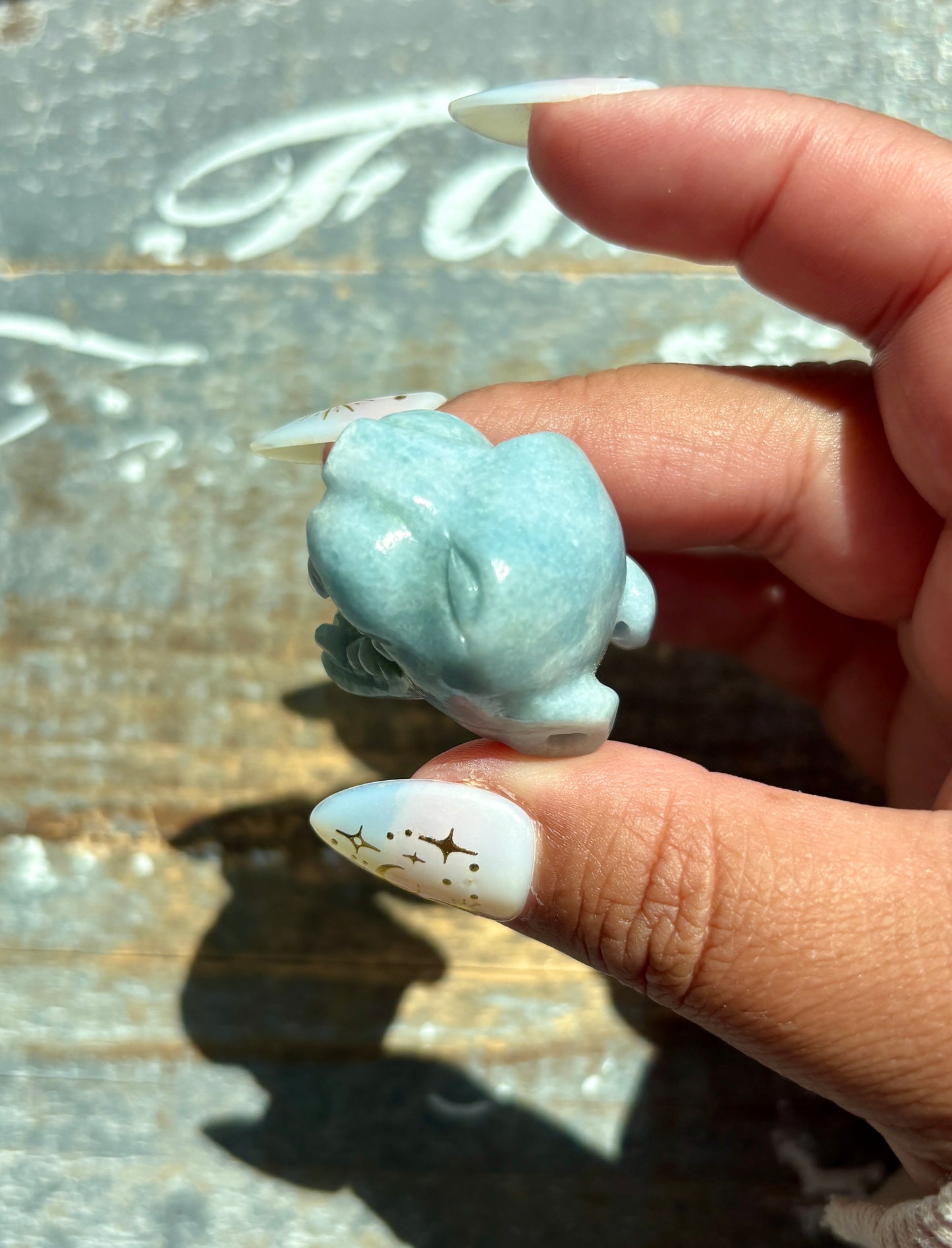 Guatemalan Jade Roaring Jaguar Head (Hand-Carved)