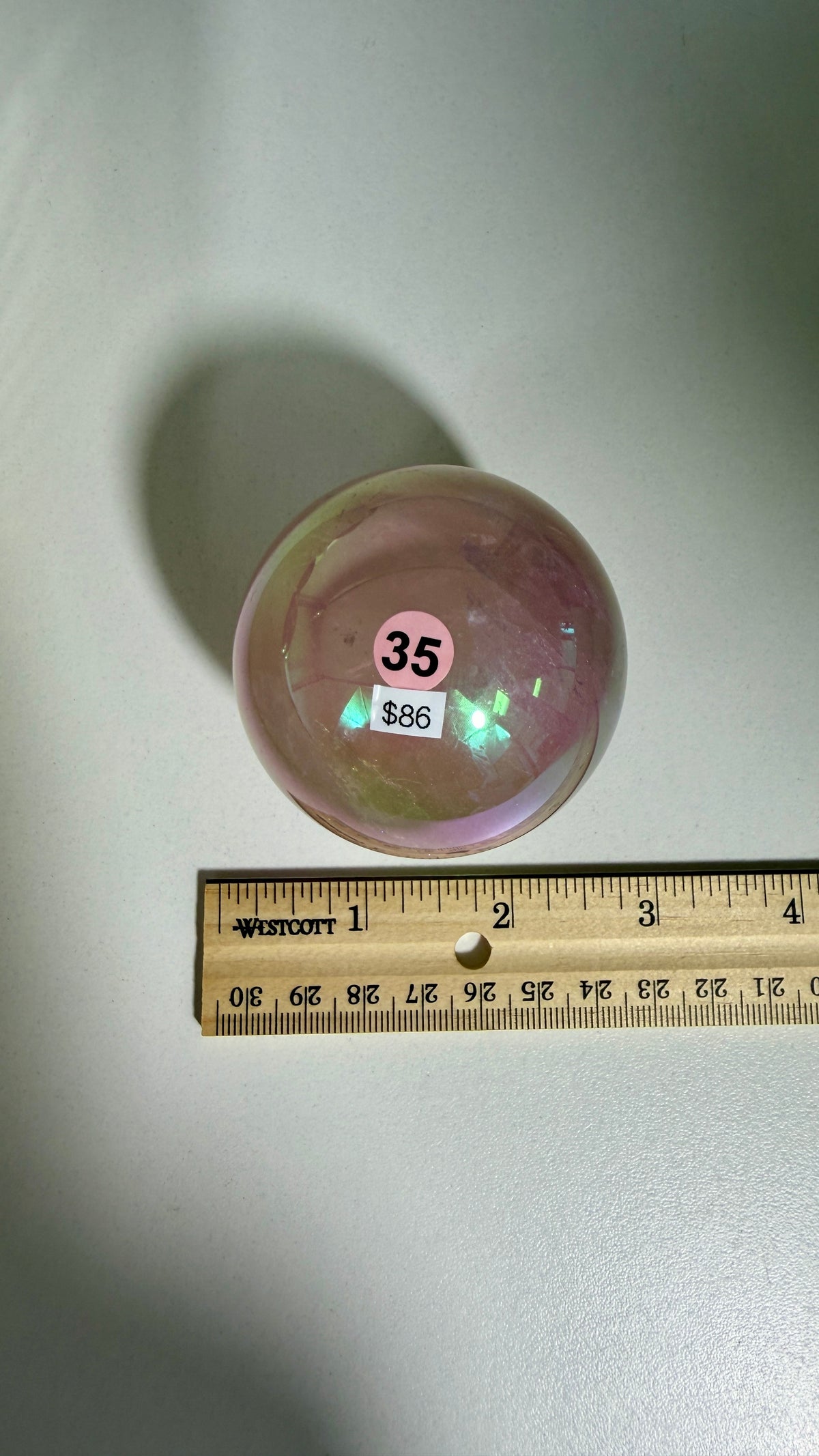 Gorgeous Aura Rose Quartz Sphere | Opt 35
