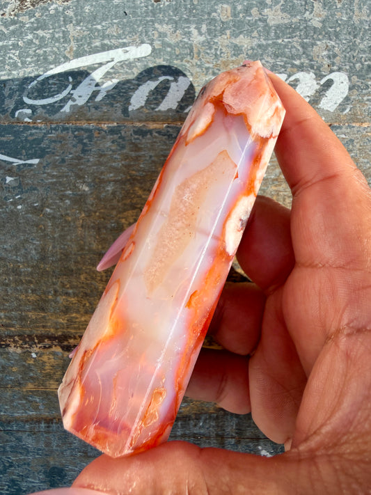Gorgeous High Quality Carnelian & Flower Agate Tower | Madagascar | Opt J