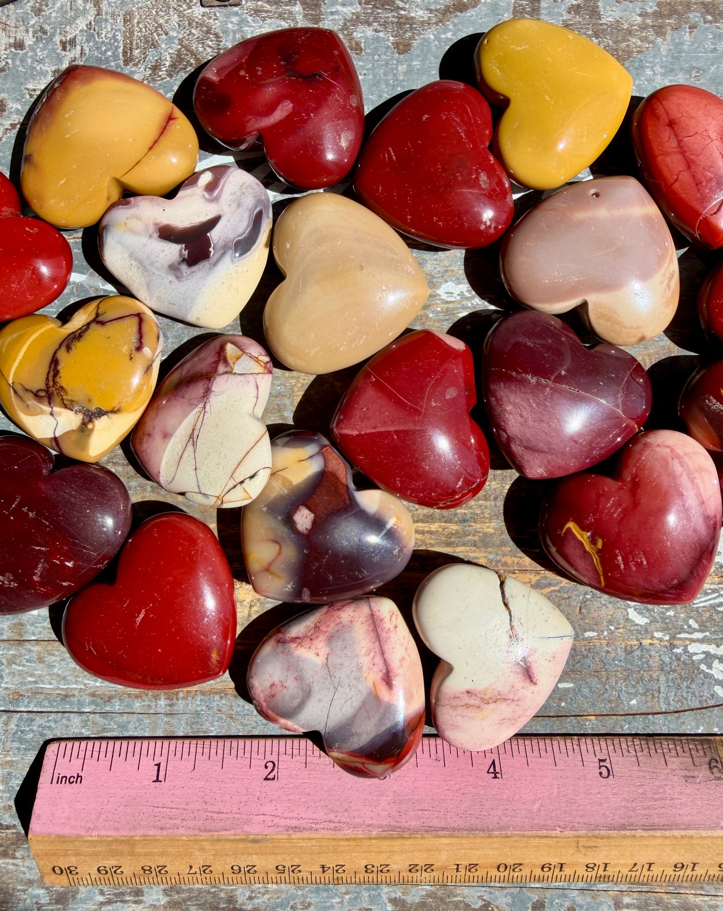 Gorgeous Mookaite Hearts (slightly Imperfect) | Intuitively Chosen