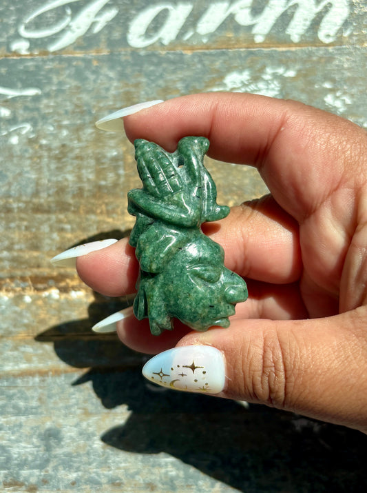 Gorgeous Guatemalan Jade Mayan Face Pendant