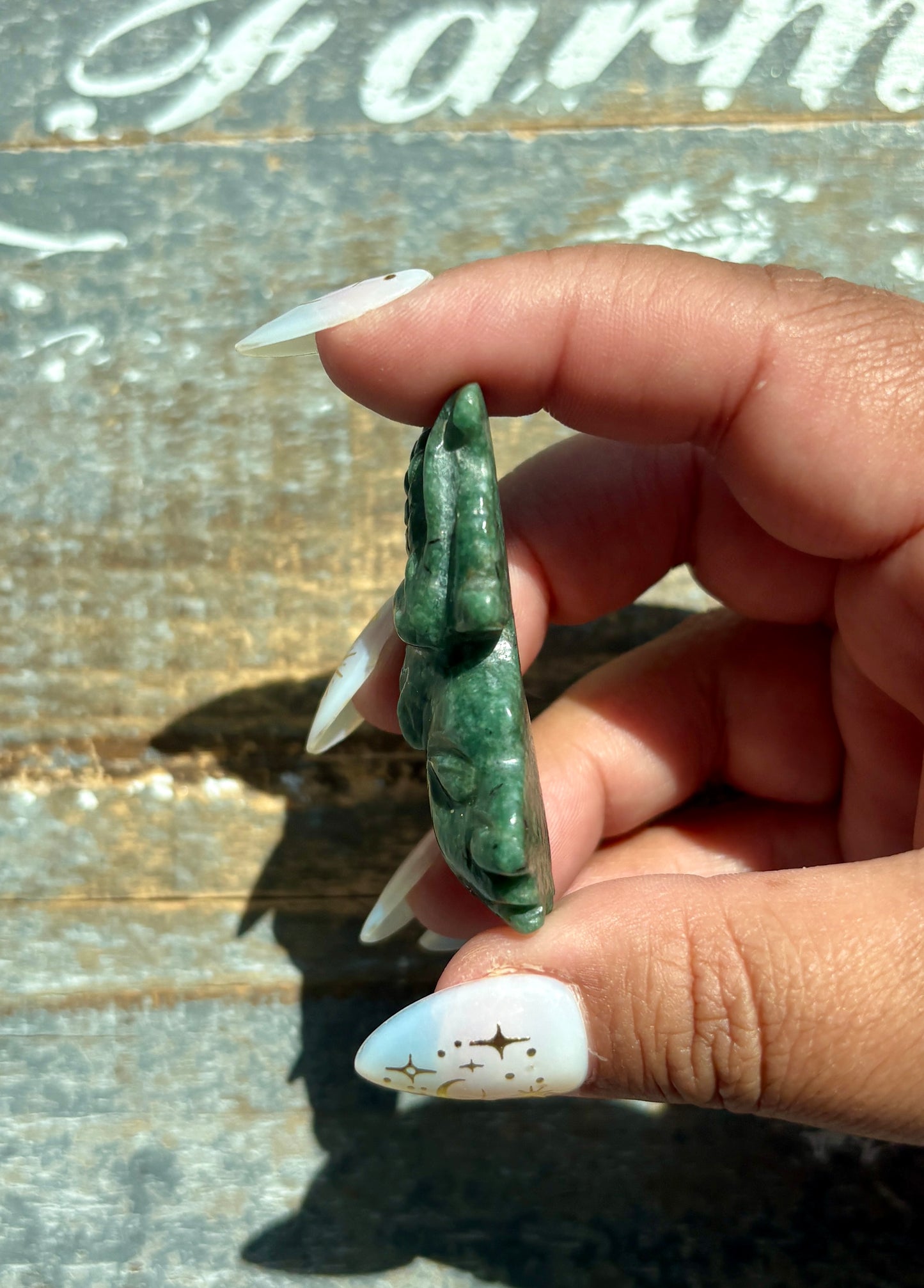 Gorgeous Guatemalan Jade Mayan Face Pendant