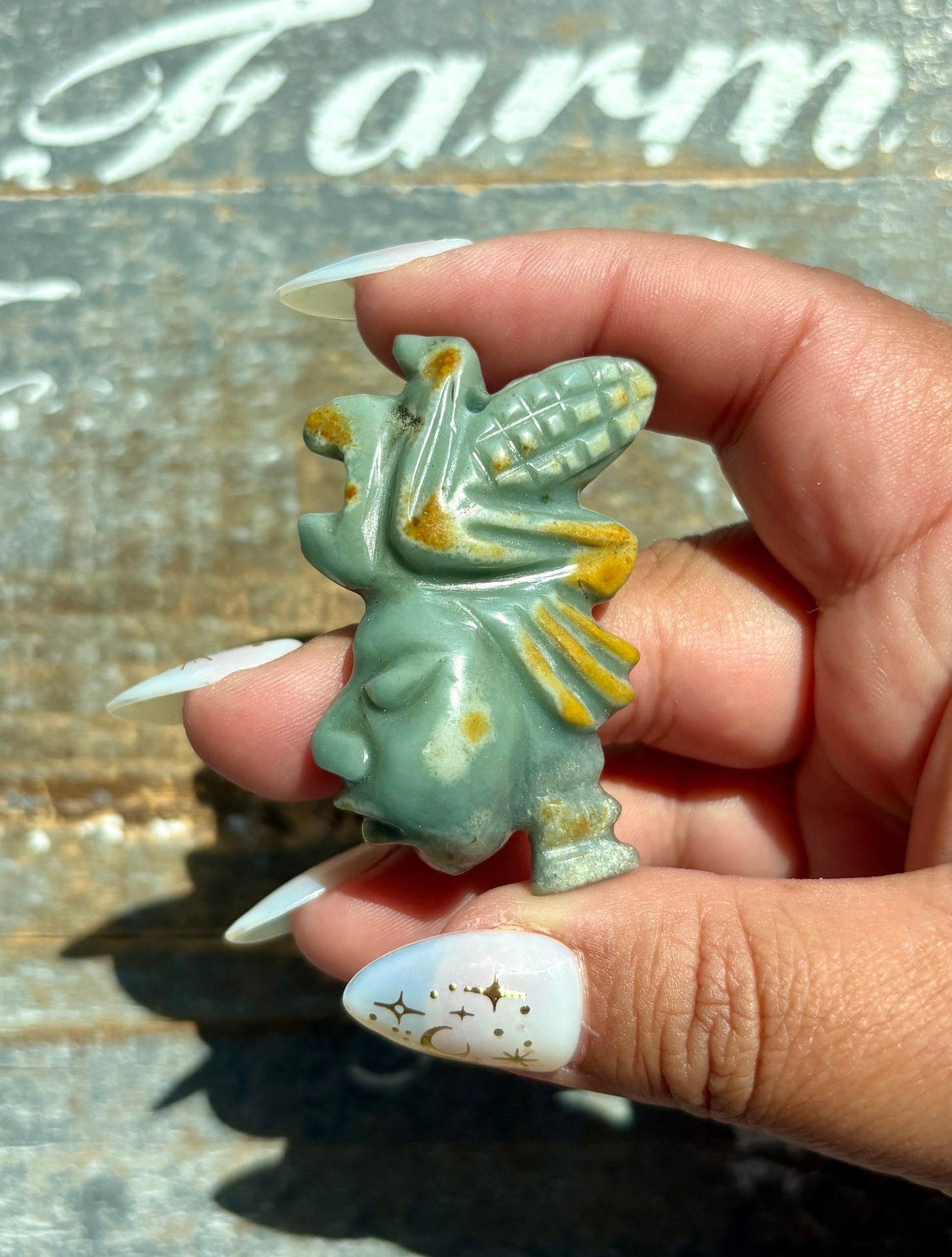 Gorgeous Guatemalan Jade Mayan Face Pendant