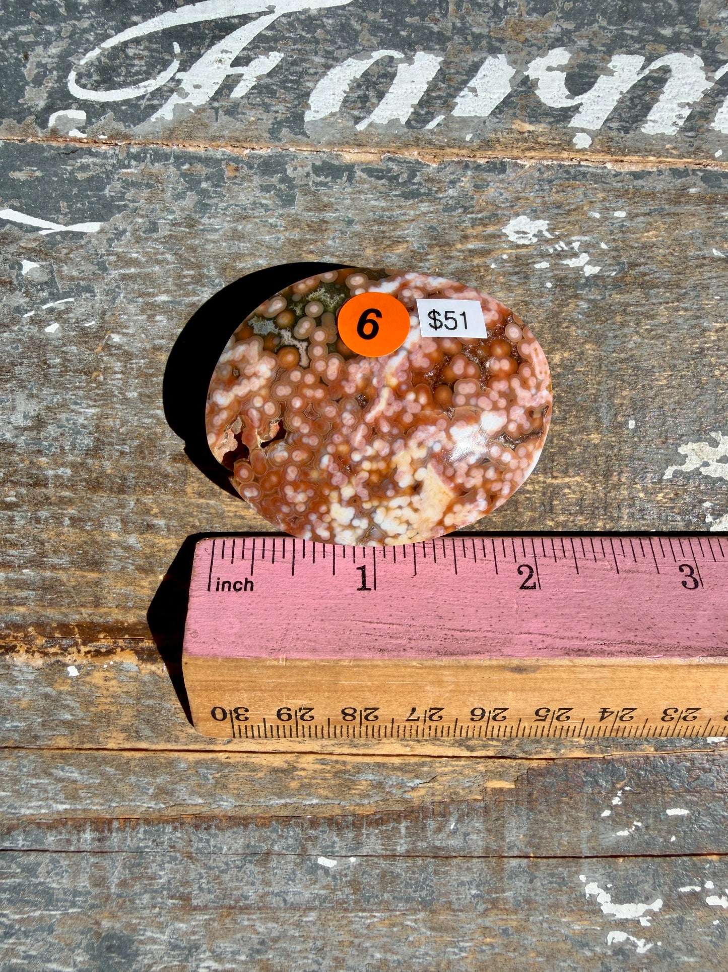Gorgeous Authentic Ocean Jasper Palm Stone | Opt 6