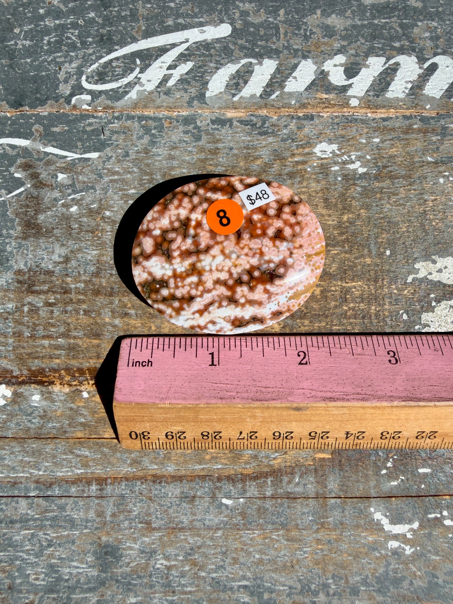 Gorgeous Authentic Ocean Jasper Palm Stone | Opt 8