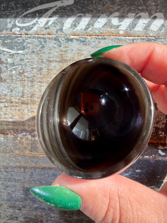 Spooky Midnight Lace Obsidian Mini Bowl | Opt Q