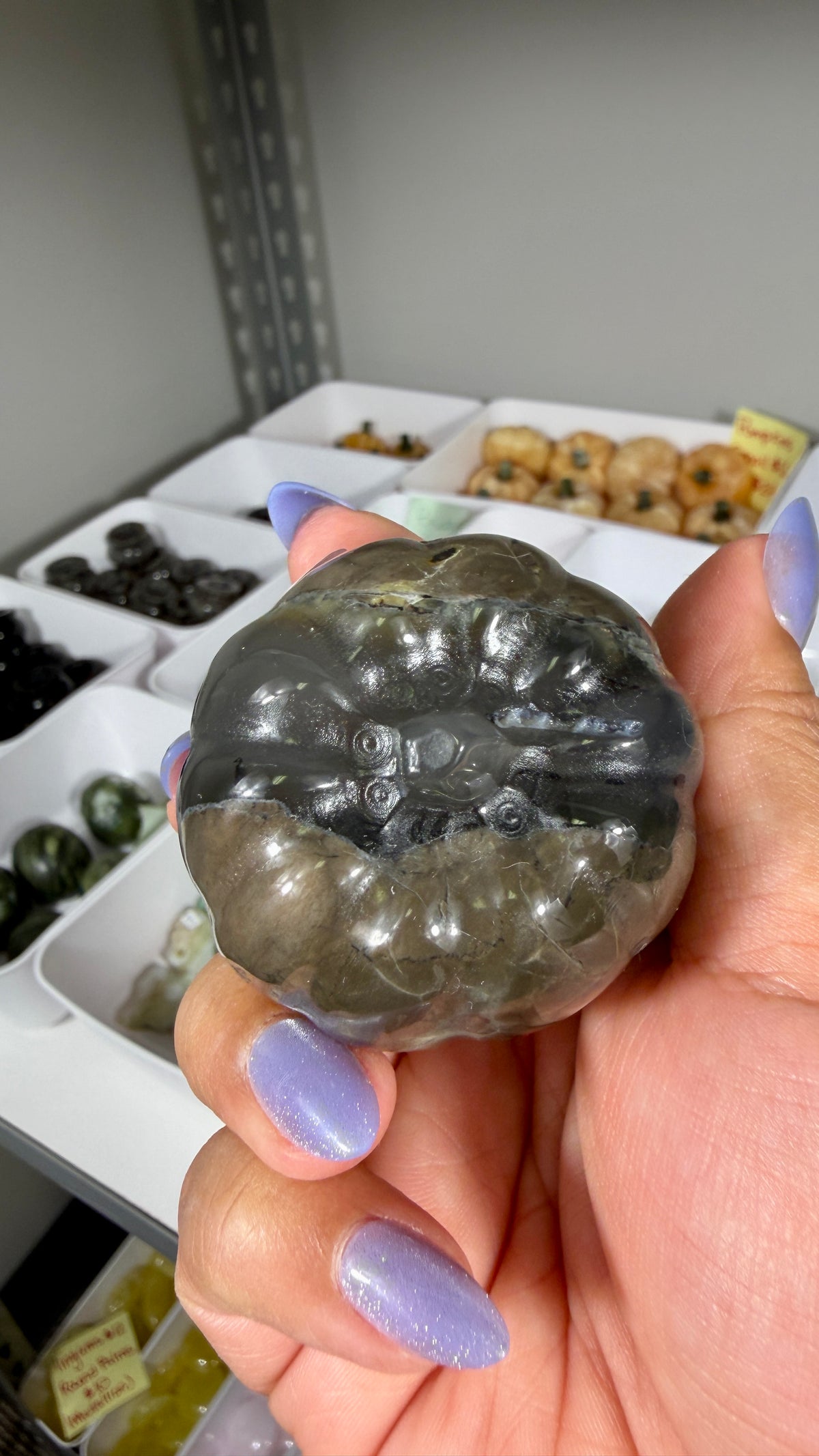 UV Reactive Volcano Agate Pumpkin | Opt 18