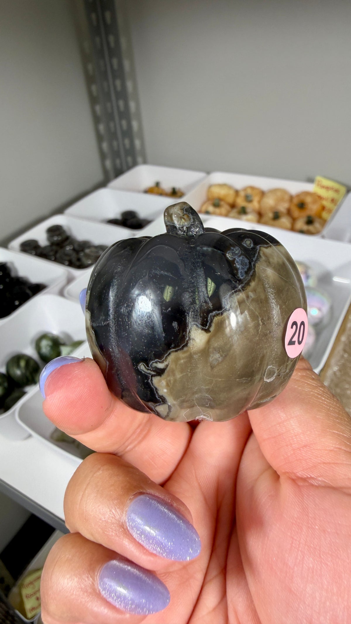 UV Reactive Volcano Agate Pumpkin | Opt 20