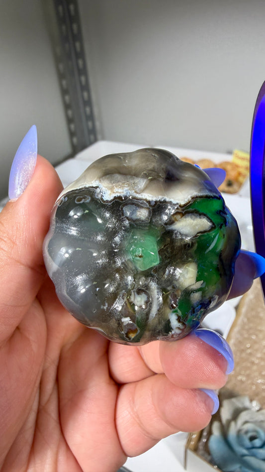 UV Reactive Volcano Agate Pumpkin | Opt 17