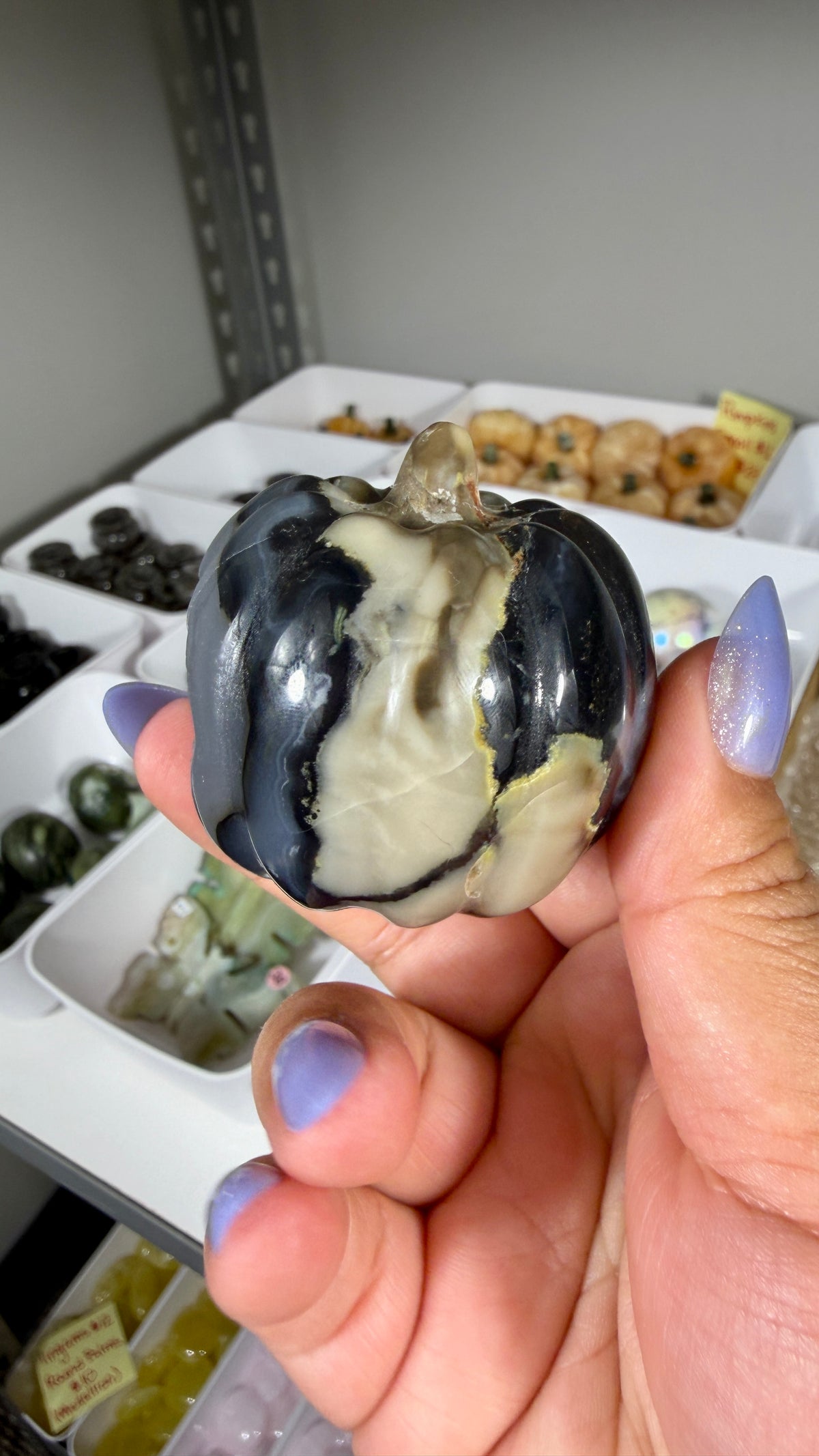 UV Reactive Volcano Agate Pumpkin | Opt 24