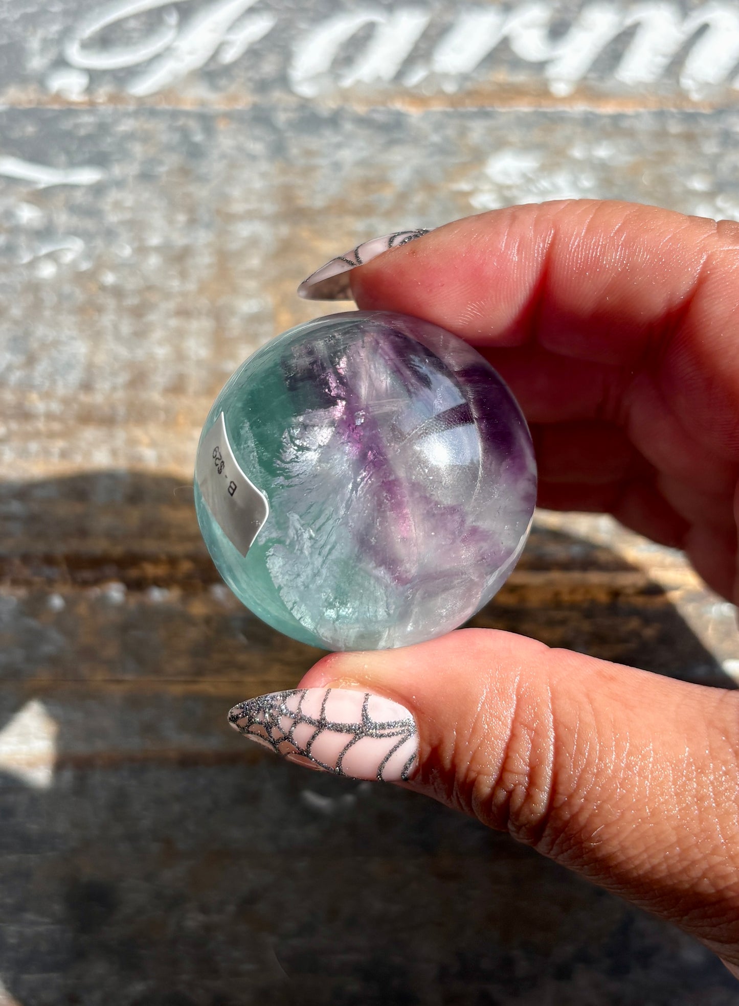 Gorgeous High Quality Rainbow Fluorite Sphere | Opt B