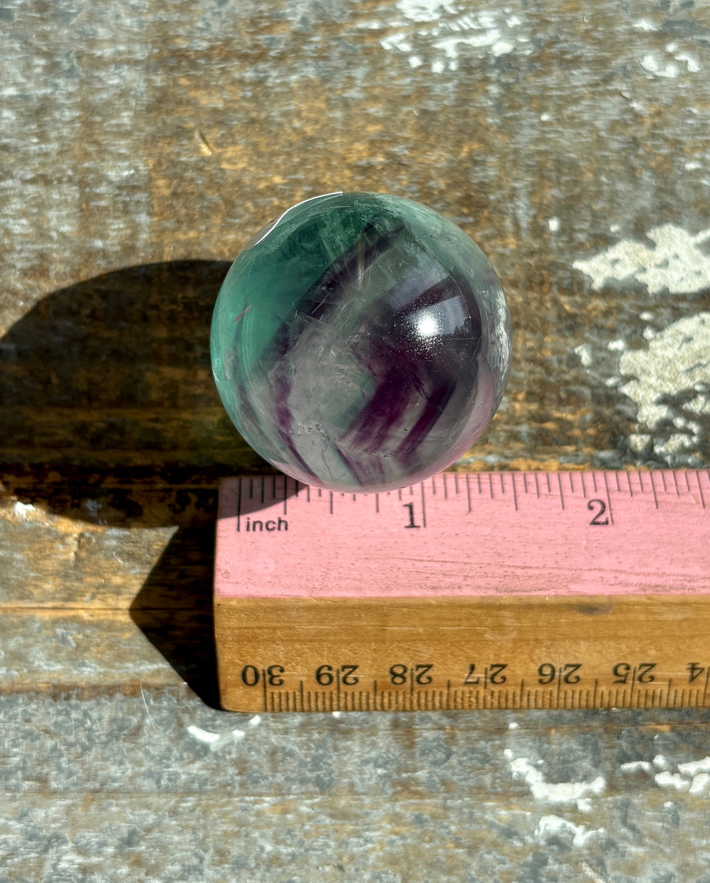 Gorgeous High Quality Rainbow Fluorite Sphere | Opt B